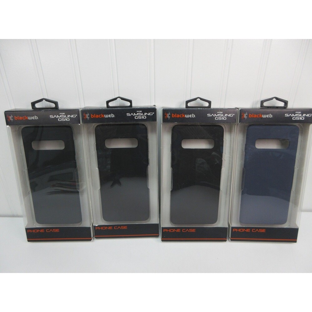 Lot of 4 Cases Blackweb Samsung Galaxy Phone Case S10 GS10 Black Navy New